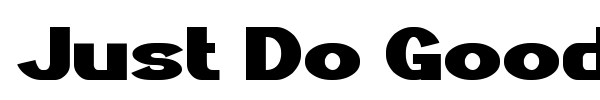 Just Do Good font preview